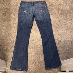 7 For All Mankind Dark Blue Flare Jeans